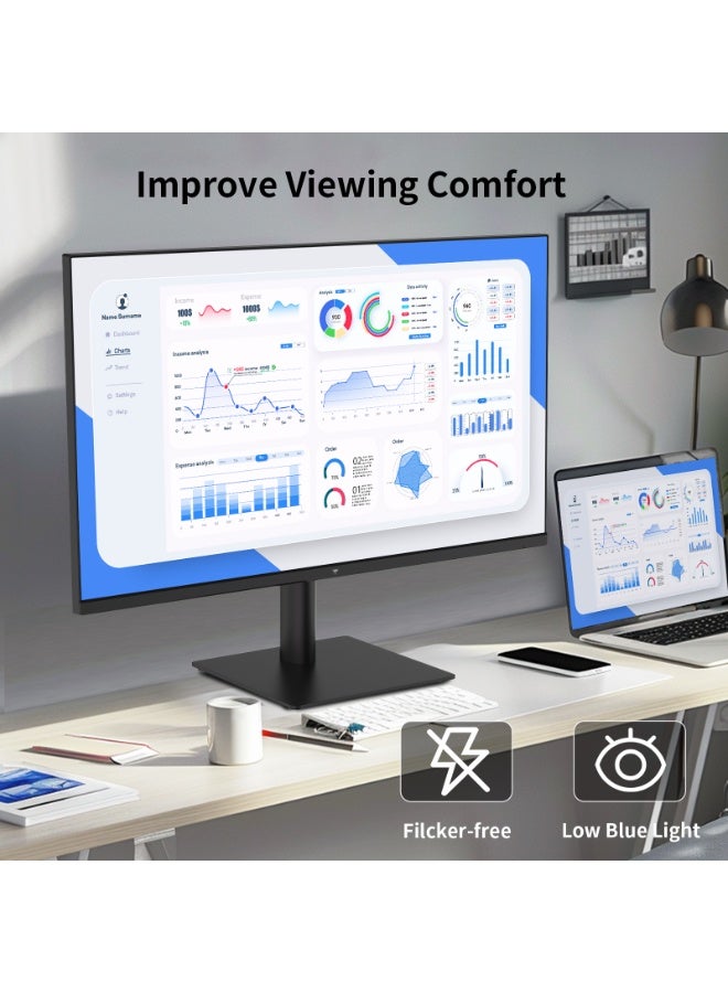 KTC 27 Inch QHD Computer Monitor, 2K 100Hz IPS Gaming Monitor, 1440P Frameless Eye Care PC Office Monitor with HDMI/DP, FreeSync & G-Sync, HDR10, VESA, Tilt Adjustable - Image 4